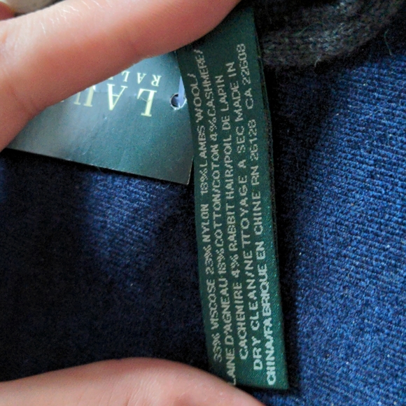 LAUREN Ralph Lauren Wool/Cashmere blend knit gloves, 3 pairs, black pair is NWT - Picture 2 of 8